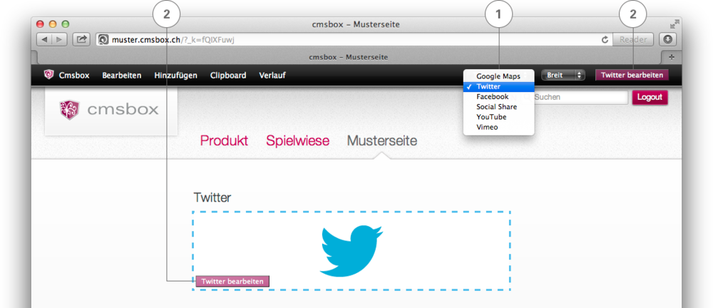 Twitter Widget erstellen