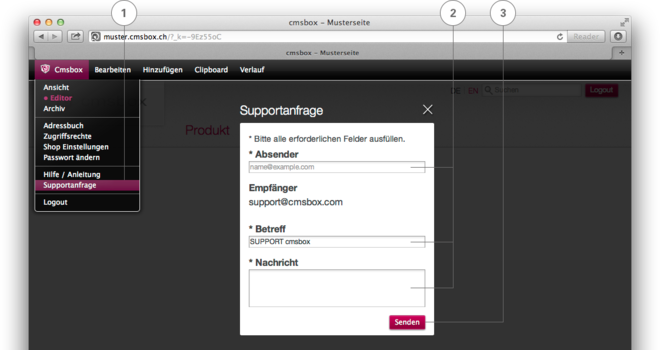 Kontaktieren Sie uns via Mail