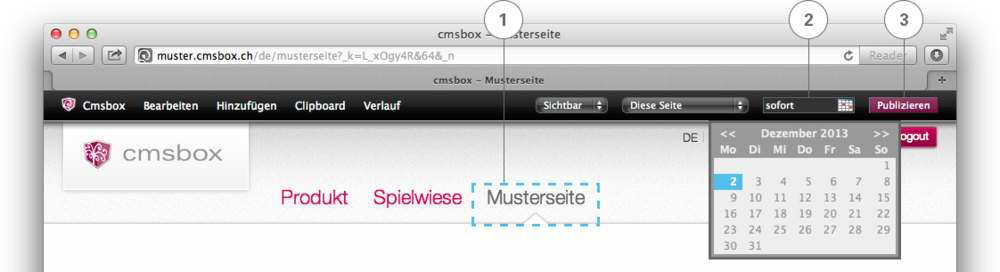 Publizieren auf einen bestimmten Zeitpunkt