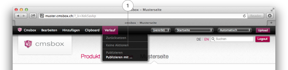 «Keine Aktionen» im Verlauf