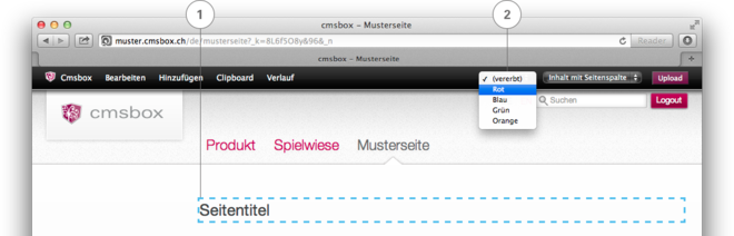 Seitenfarbe einstellen