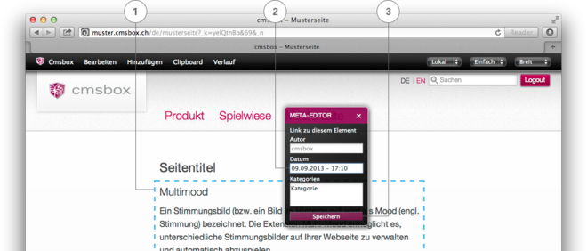 Datum Inhaltselement anpassen/vergeben